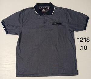 Vertical Sport (2XL) Blue Collar Button Polo Dress Shirt